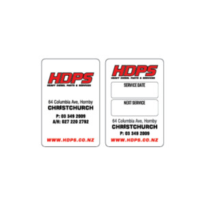HDPS - Light Vehicle service sticker 45x68mm ChCh