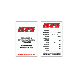 HDPS - Commercial Service Label Timaru 90x55mm