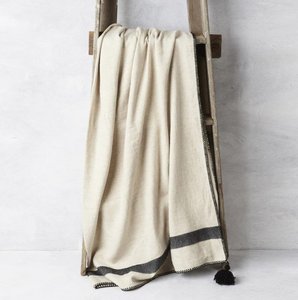 Kadir Cotton Linen Throw O'Reily Design - Stylish Home Throws - OREILY DESIGN