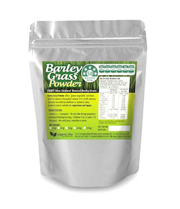 Products: Barley Grass Powder pouch 100g Organic Life New Zealand Limited