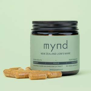 Products: Mynd New Zealand Lion's Mane Capsules 60 Capsules
