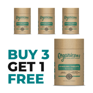 Products: Organic Spirulina Tablets 3 get 1 free