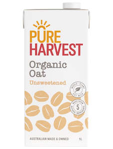 Milks: Pure Harvest - Organic Oat Milk (Unsweetened) - [1 Litre]