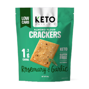 Keto: Matakana Superfoods - Almond Flour Crackers (Rosemary & Garlic) - [64g]