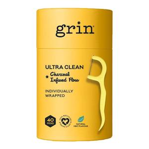 Oral Care: Grin - Ultra Clean Recycle Dental Floss [Charcoal Infused] - [40]
