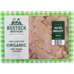 Meat: Bostocks - Organic Diced Chicken Breast - [450g] - In Store/Click & Collect Only