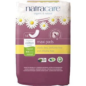 Feminine Hygiene: Natracare - Organic Maxi Pads (Regular) - [14 Pack]