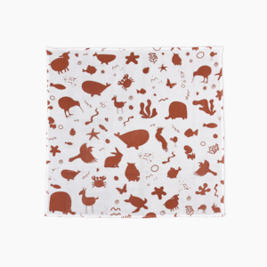 Baby Care: CaliWoods - Organic Baby Muslin Wrap [Animal Print - 1m2]