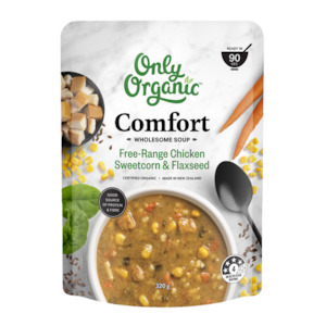 Only Organic - Free Range Chicken Sweetcorn & Flaxseed Soup - [320g]