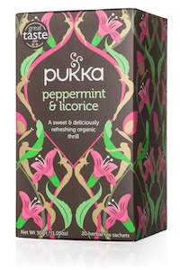 Teas: Pukka - Organic Peppermint and Licorice Tea - [20 Bags]