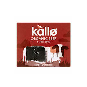 Spices Seasonings: Kallo - Organic Beef Stock Cubes - [66g]