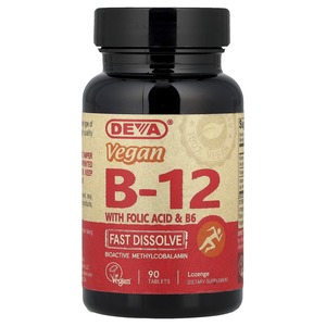 Vitamins Supplements: Deva - B12 Vegan 1000 MCG - [90 Tabs]
