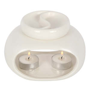 Giftware: White Double Oil Burner
