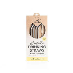 CaliWoods - Drinking Straws + Cleaner - [x4]