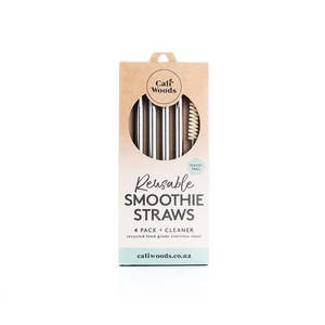 CaliWoods - Smoothie Straws + Cleaner - [x4]