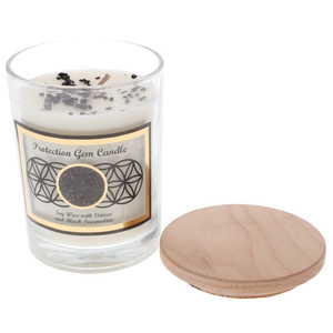Soy Glass Jar Candle - Protection Tourmaline With Vetiver