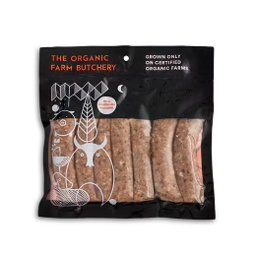 The Organic Farm Butcher - Organic Beef & Onion Sausages - [400g] - In Store/Cli&hellip;
