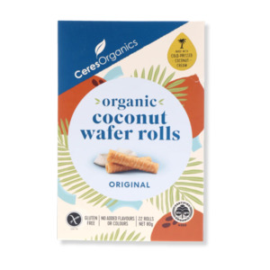 Food Gluten Free: Ceres - Organic Coconut Wafer Rolls - [80g]