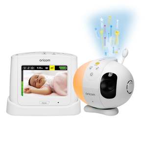 Secure870 3.5″ Touchscreen Video Monitor with Starry Lightshow - White