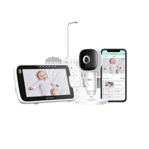 Oricom Baby Care: OBH650AI Skyview AI 5" Smart HD Baby Monitor with Cot Stand