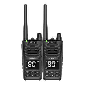 Handheld: UHF2600-2 Floating 2 Watt IPX7 UHF CB Radio Twin Pack (Black)