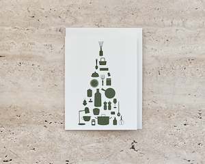 Green Utensils Tree Card