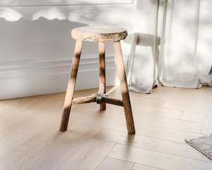 Vintage Edit: Antique Round Wooden Stool
