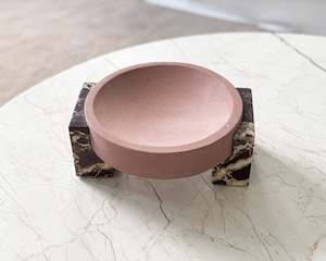 Objects: Pedestal Bowl | Rouge Marble