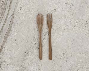Wooden: Wooden Fork & Spoon Set