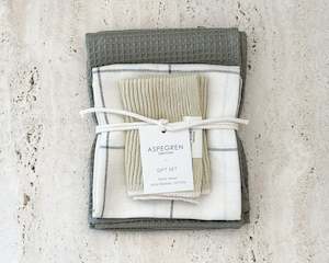 Gifting Under 50: Aspegren Denmark Kitchen Cloth Set | Herb