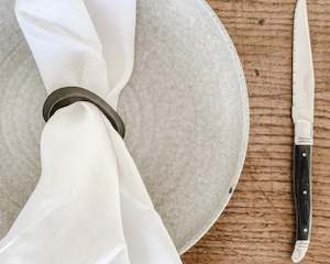 Ferm Living: Ferm Living | Flow Black Brass Napkin Rings