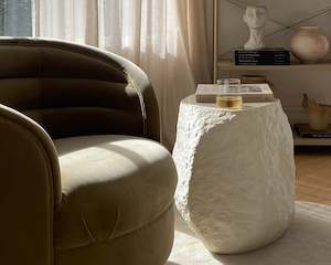 Furniture: Special Studio | Rock Side Table | Eggshell