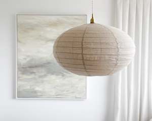 Lights: Wabi Linen Shade | Oval | Natural | 60cm