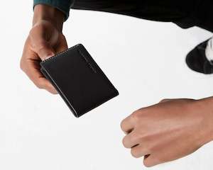 Status Anxiety: Status Anxiety | Otis Mens Leather Bi-Fold Wallet | Black