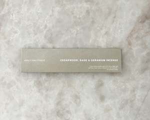 Body Scent: Addition Studio Incense | Cedarwood, Sage & Geranium