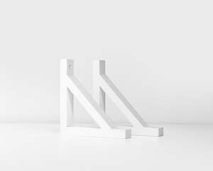 Wooden: Shelf Bracket | White