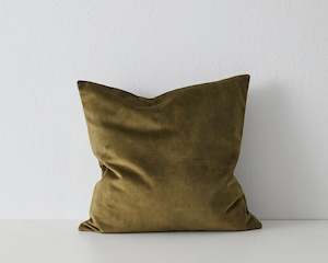 Cushions Throws: Lucia Velvet Cushion | Moss