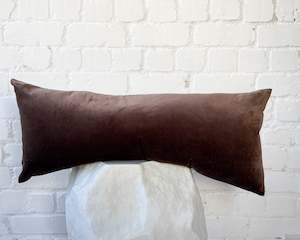 Velvet Bolster Cushion | Chocolate