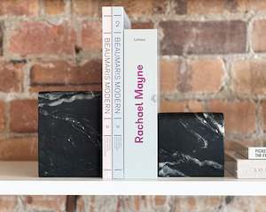 Black Marble Bookends
