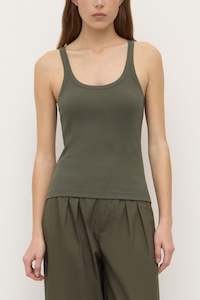 Wardrobe: Assembly Label | Charlie Rib Tank | Moss