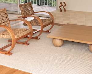 Wool Blend Rugs: Kansas Rug | Oat & Natural