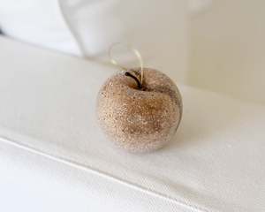 Festivity: Antique Gold Apple Decoration | Set of 2