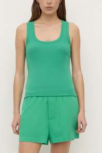 Gifting Under 50: Assembly Label | Robyn Scoop Neck Rib Tank | Bright Green