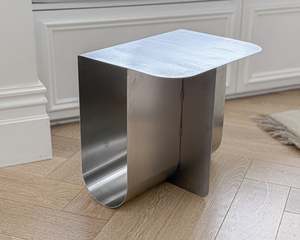 Furniture: Stainless Steel Loop Side Table