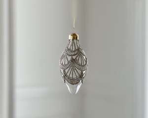 Champagne Lace Drop Bauble