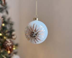 Tree Decorations: Deco Burst Bauble | White