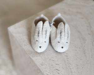 Child: Muskhane Bunny Slippers | Natural