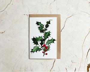 Christmas Holly Card