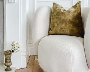 Homeobject: Lucia Velvet Cushion | Chartreuse