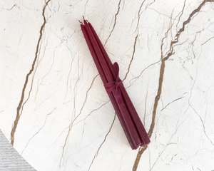 Tapered Candle Set of 4 | Burgundy